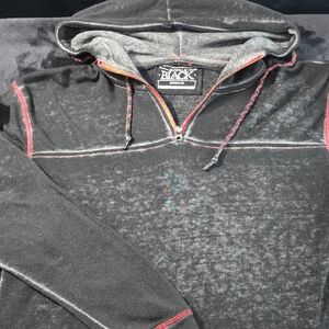 Buckle Black and Red Hoodie